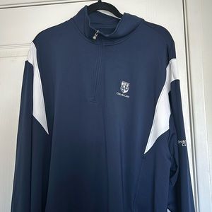 Navy blue and white long sleeve xxl men’s golf pull over
